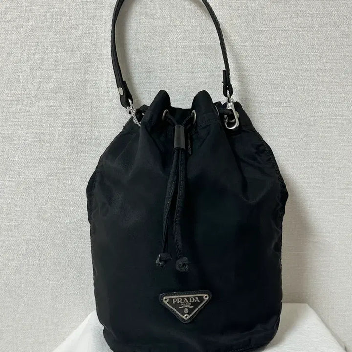 [BUNJANG] Prada Pocono Nylon Drawstring Tote Bag Black / 정품 프라다 포코노 나일론 복조리백 토트백 블랙