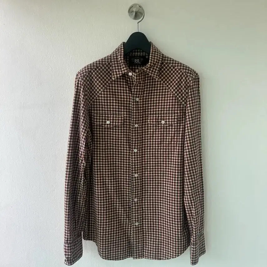 [BUNJANG] RRL Gingham Check Western Shirt / RRL 더블알엘 깅엄체크 웨스턴셔츠