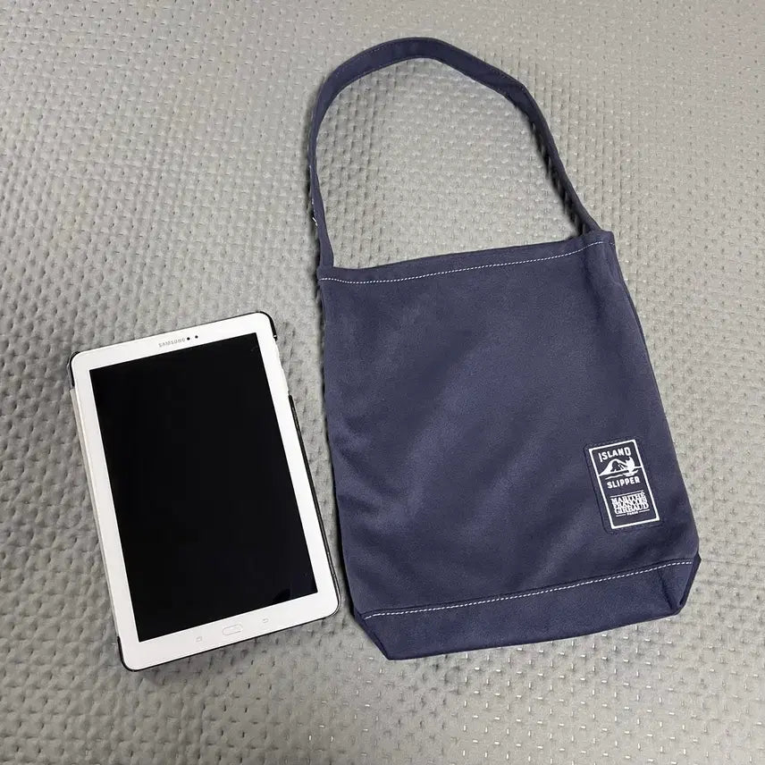 [BUNJANG] Marithe x Island Slipper Suede Tote Bag Navy / 마리떼 x 아일랜드슬리퍼 토트백 네이비