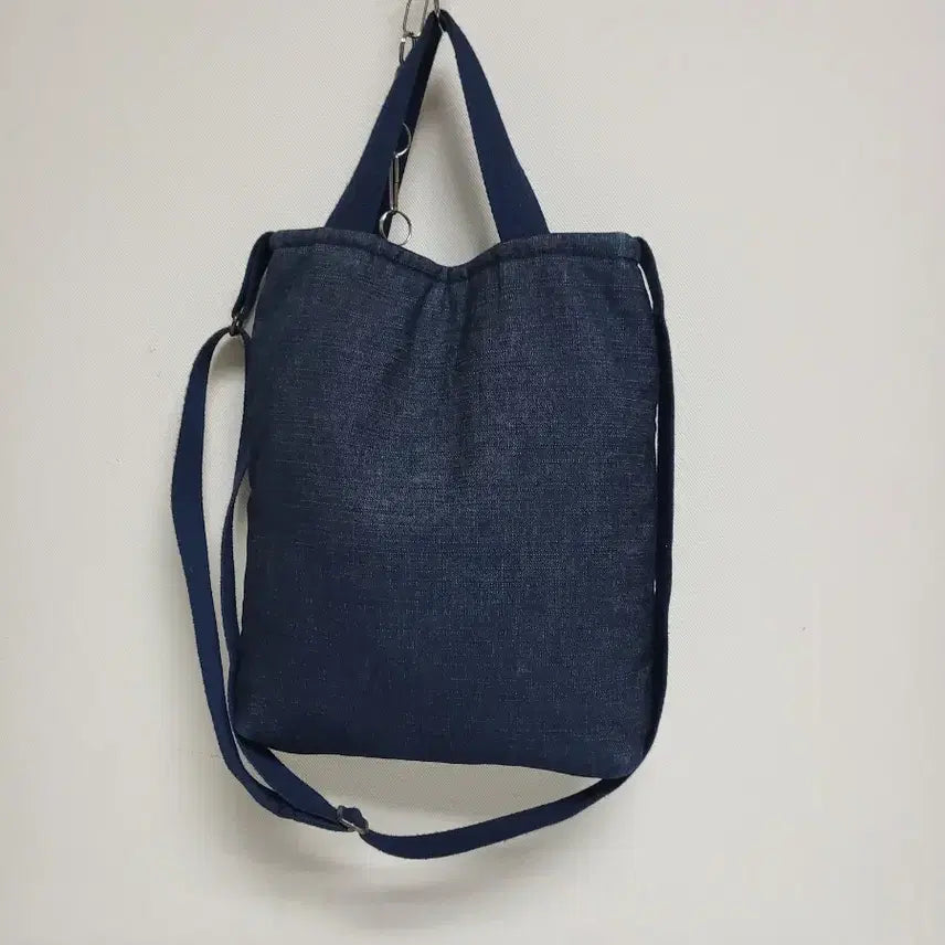 [BUNJANG] Denim Hydrangea Art Print Crossbody Bag / 데님 수국아트그림 크로스백 *24/31