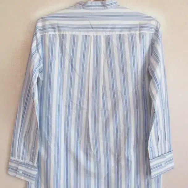 [BUNJANG] Uniqlo Blue Stripe 100% Cotton Shirt (Tag Included) / 택있음) 유니클로, 블루 스트라이프 /면100