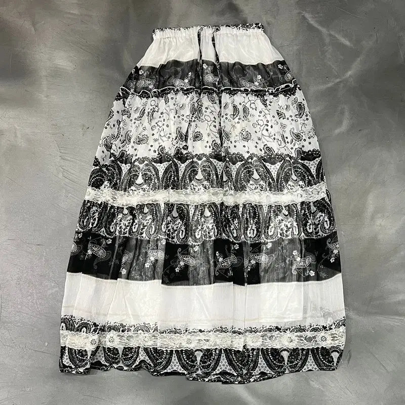 [BUNJANG] Vintage Ethnic Lace Long Skirt / 빈티지 에스닉 레이스 롱스커트 y18153