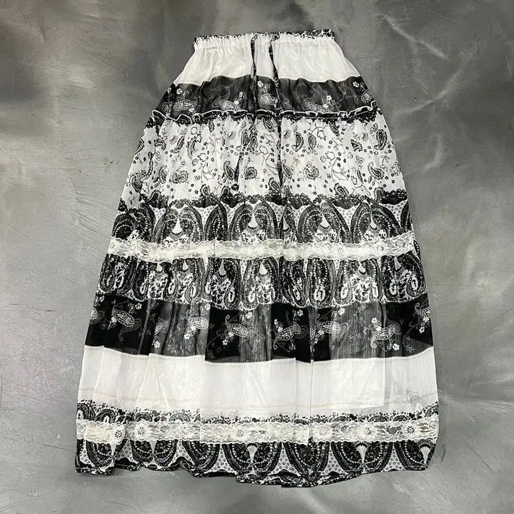 [BUNJANG] Vintage Ethnic Lace Long Skirt / 빈티지 에스닉 레이스 롱스커트 y18153
