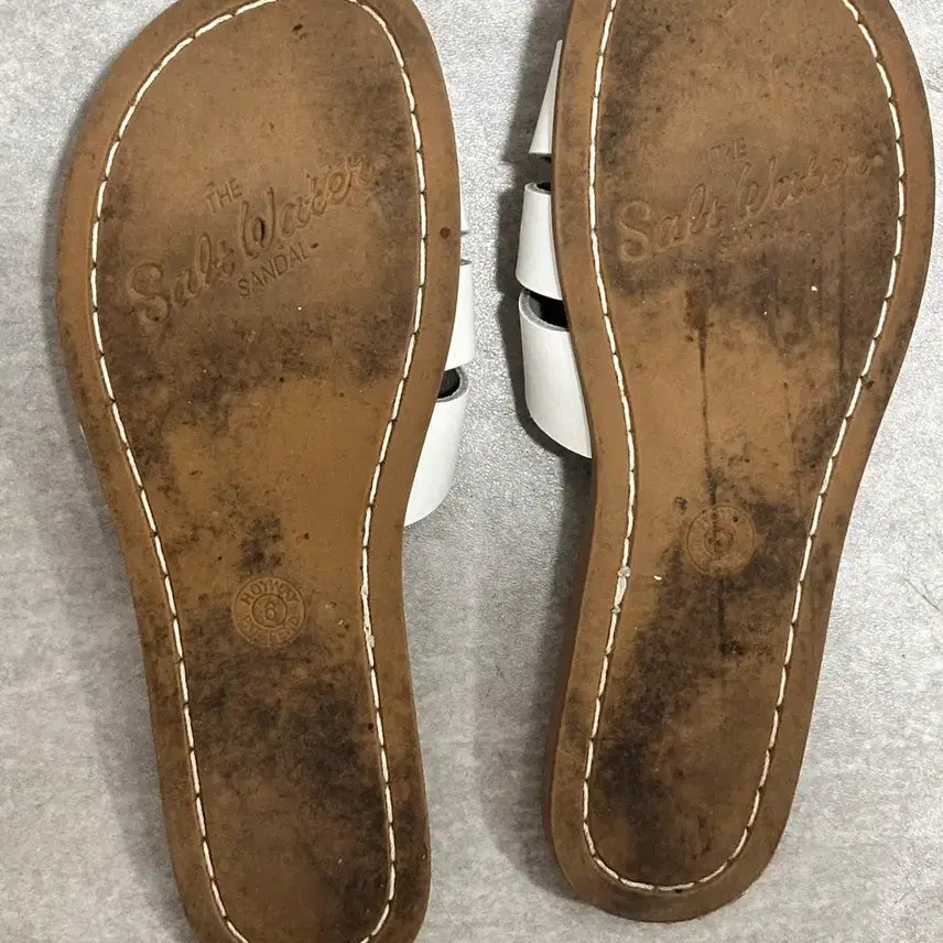 [BUNJANG] Saltwater Classic Slide White Slippers Size 240 / 솔트워터 클래식 슬라이드 화이트 슬리퍼 240