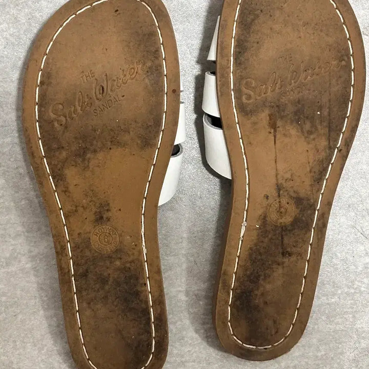 [BUNJANG] Saltwater Classic Slide White Slippers Size 240 / 솔트워터 클래식 슬라이드 화이트 슬리퍼 240