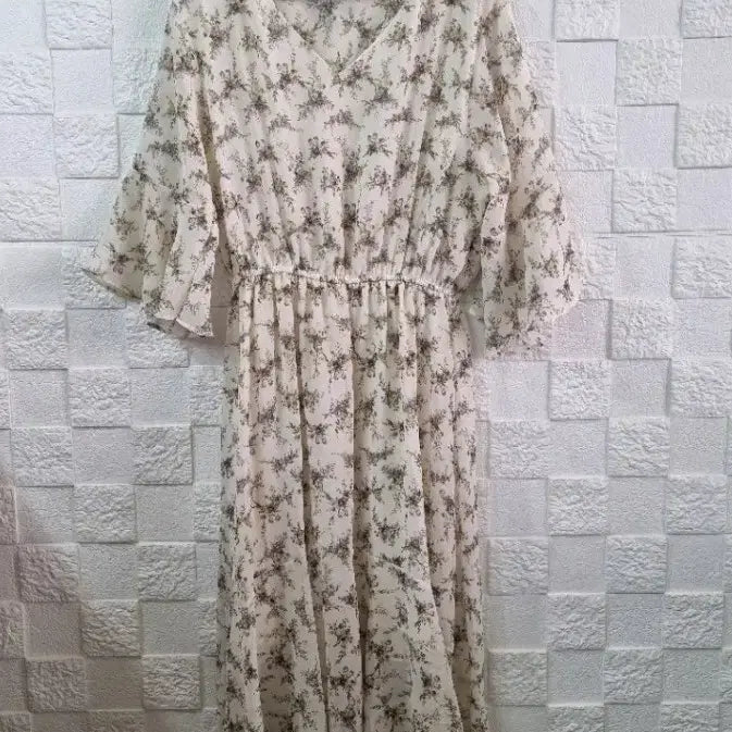 [BUNJANG] Floral Print Long Dress (Size 55) / 55 하늘하늘 꽃무늬 원피스