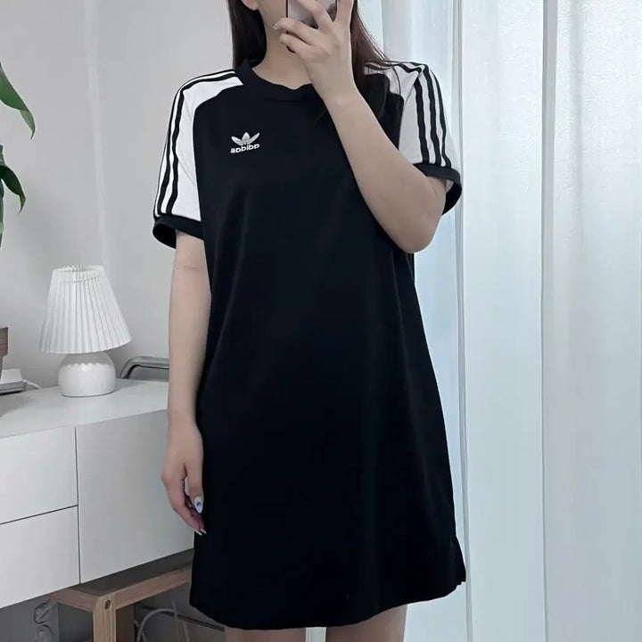 [BUNJANG] Adidas Black Colorblock Dress XS / [정품] 아디다스 블랙 배색 원피스 [ XS ]