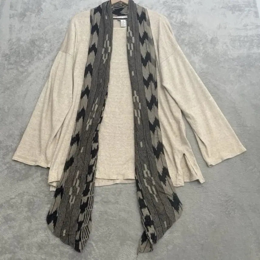 [BUNJANG] Krizia Layered Linen Top with Scarf Detail / 크리지아 스카프 레이어 린넨 탑