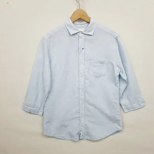 [BUNJANG] TKMIXPICE Linen Seven-Tenth Sleeve Shirt / TKMIXPICE 린넨 칠부 셔츠
