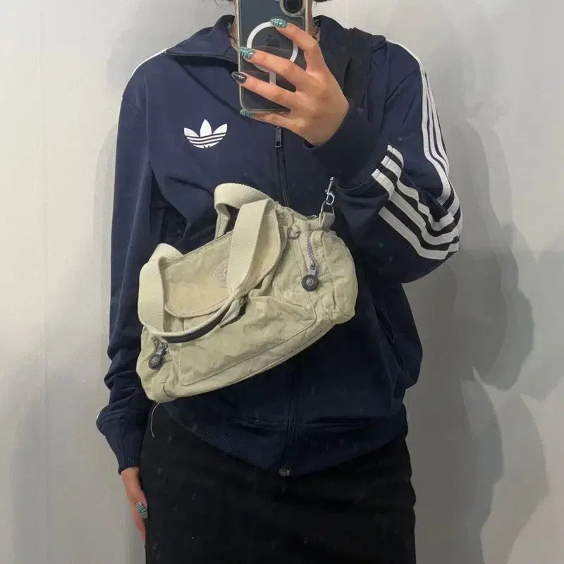 [BUNJANG] Kipling Vintage Nylon Tote Shoulder Bag Ivory / OS 빈티지 키플링 나일론 토트백 숄더백 아이보리