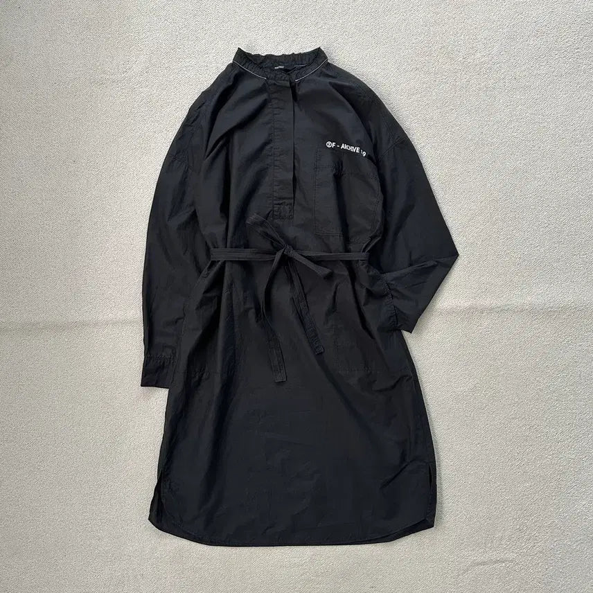 [BUNJANG] Second Floor Cotton Blend Lettering Long Dress / 세컨플로어 면 혼방 레터링 롱 원피스