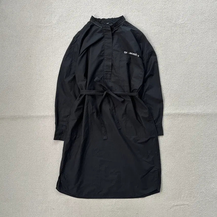 [BUNJANG] Second Floor Cotton Blend Lettering Long Dress / 세컨플로어 면 혼방 레터링 롱 원피스