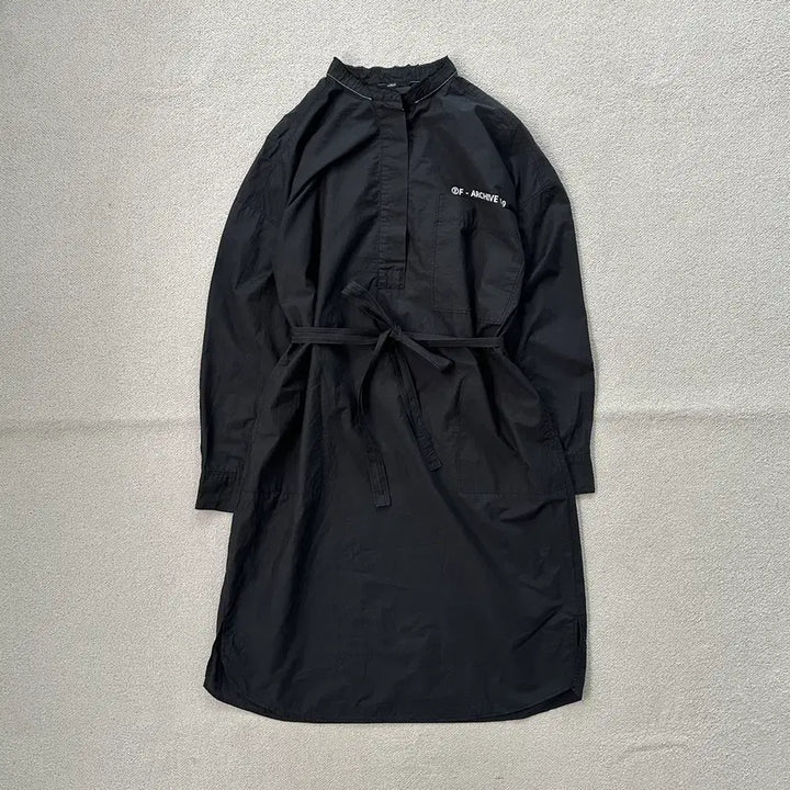 [BUNJANG] Second Floor Cotton Blend Lettering Long Dress / 세컨플로어 면 혼방 레터링 롱 원피스