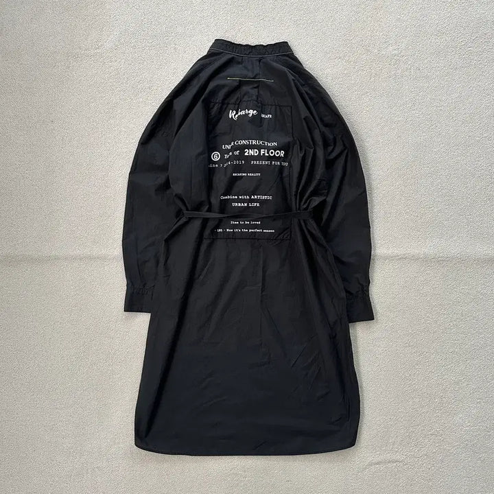 [BUNJANG] Second Floor Cotton Blend Lettering Long Dress / 세컨플로어 면 혼방 레터링 롱 원피스