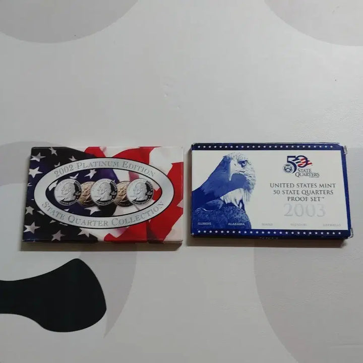 [BUNJANG] 2002 Platinum Edition State Quarters Collection &amp; 2003 US State Quarters Set / 2002 플래티넘 에디션 주별 쿼터 콜렉션 / 2003 미국 주화2세트