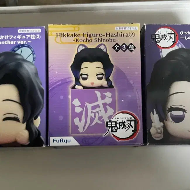 [SOLD OUT] 개봉 전시)귀멸의 칼날 코쵸우 시노부 힛카게 3종 세트 피규어