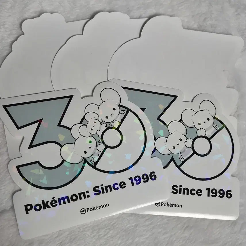 [BUNJANG] Pokemon 30th Anniversary Logo Sticker Set (Sentret, Furret, 3 Random) / 포켓몬 30주년 로고 스티커 두리쥐+파밀리쥐+랜덤3장
