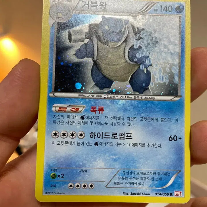 [BUNJANG] 2012 Blastoise Shirai Illustration BW Holo Card / 2012년 거북왕 shirai 일러 bw홀로카드 고전카드 포켓몬카드