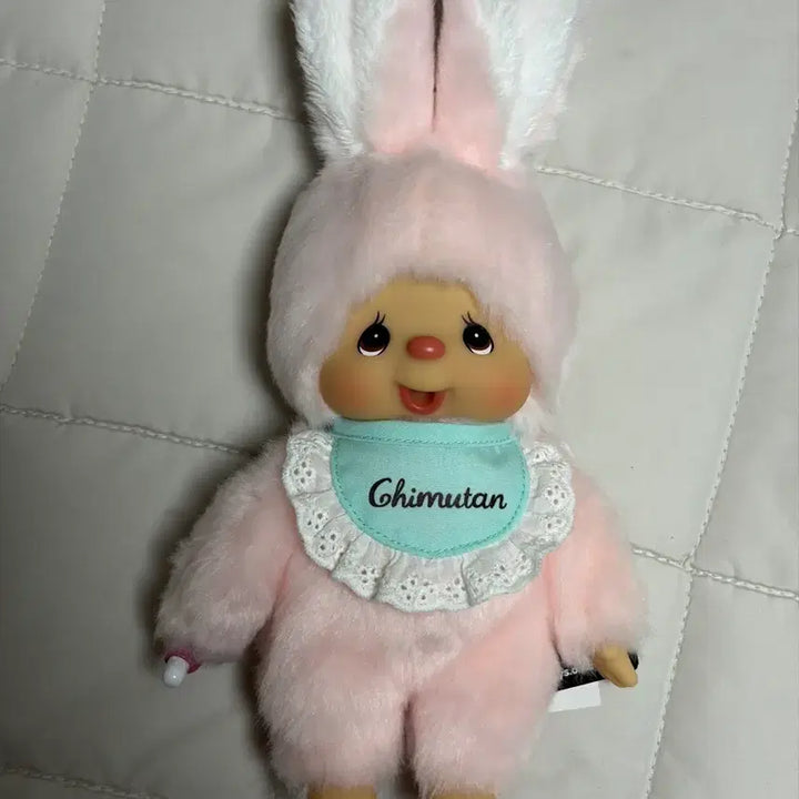 [BUNJANG] Monchhichi Chimutan S Standard Pink Rabbit Plush / 몬치치 치무탄 S 인형 스탠다드 핑크 토끼