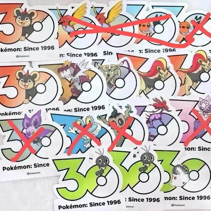 [BUNJANG] Pokemon 30th Anniversary Logo Sticker (6th Generation) / 원가양도] 포켓몬 30주년 로고스티커 6세대