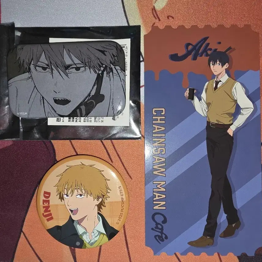 [BUNJANG] Chainsaw Man Cafe Collaboration Lucky Draw Badges Bundle Set / 체인소맨 캔뱃지, 카페콜라보특전 (일괄판매)