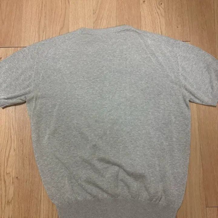 [BUNJANG] Steady Everywear Round Short Sleeve Knit (Light Gray Melange) Size 2 / 스테디에브리웨어 라운드 반팔 니트(라이트 그레이 멜란지) 2