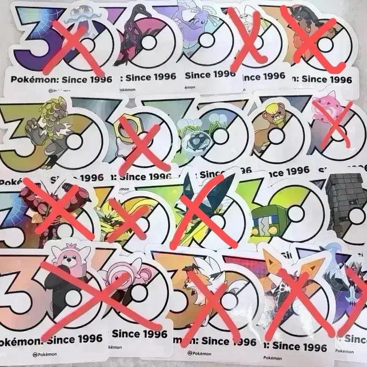 [BUNJANG] Pokemon 30th Anniversary Logo Sticker (7th Gen) / 원가양도] 포켓몬 30주년 로고스티커 7세대