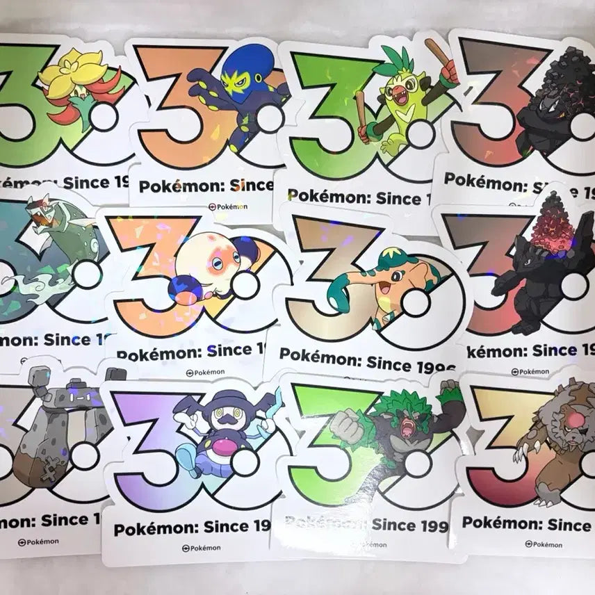 [BUNJANG] Pokemon 30th Anniversary Logo Sticker Set (Gen 8) / 원가양도] 포켓몬 30주년 로고스티커 8세대