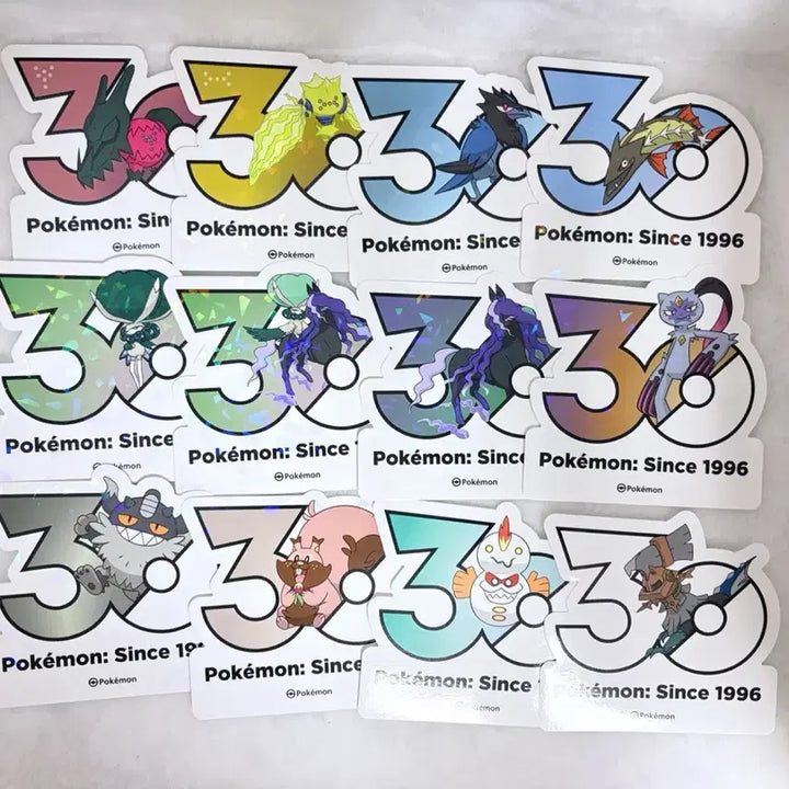 [BUNJANG] Pokemon 30th Anniversary Logo Sticker Set (Gen 8) / 원가양도] 포켓몬 30주년 로고스티커 8세대
