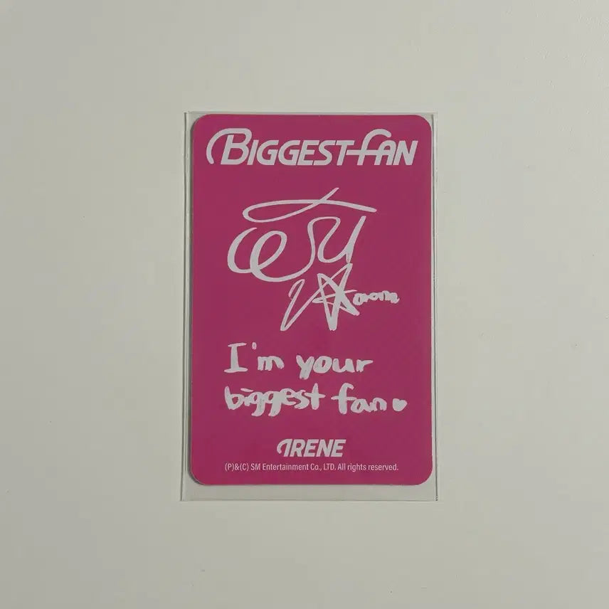 [SOLD OUT] 아이린 Biggest fan 포토북 포카