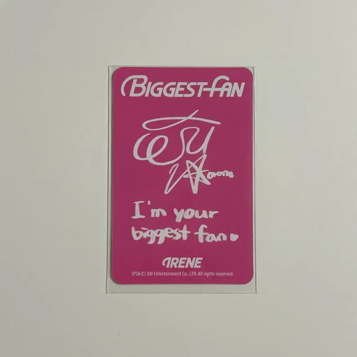 [SOLD OUT] 아이린 Biggest fan 포토북 포카