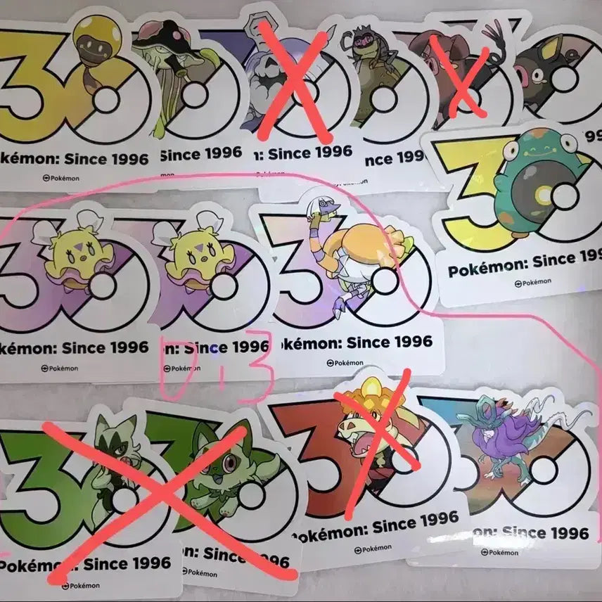 [BUNJANG] Pokemon 30th Anniversary Logo Sticker (9th Gen) / 원가양도] 포켓몬 30주년 로고스티커 9세대