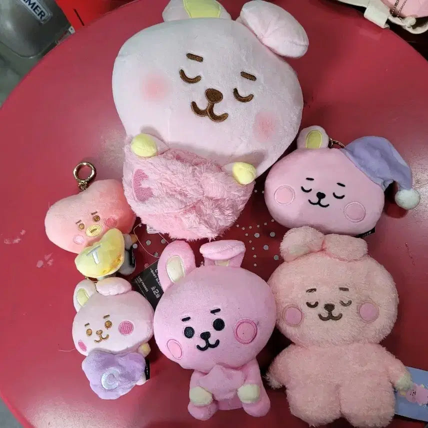 [BUNJANG] BT21 Character Keychain Plush Set (6 Types) / BT21 캐릭터 키링 인형 6종 세트