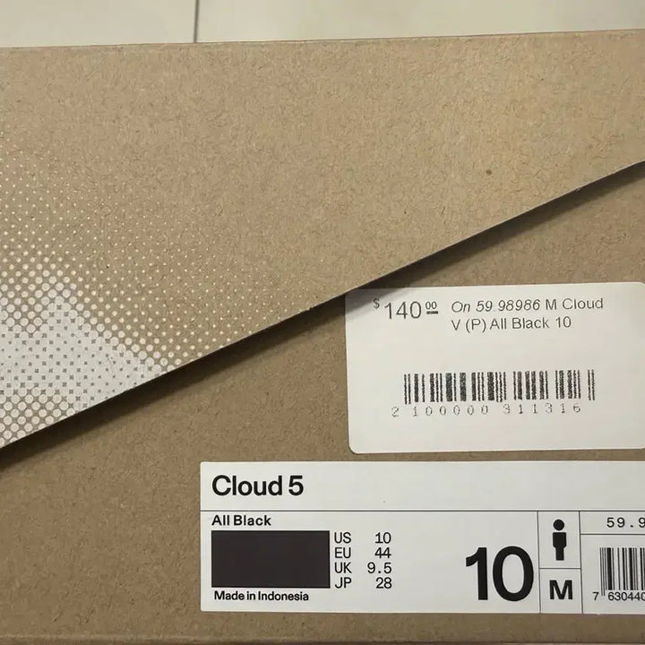 [BUNJANG] On Running Cloud 5 All Black 280mm / 온러닝 클라우드 5 올블랙 280