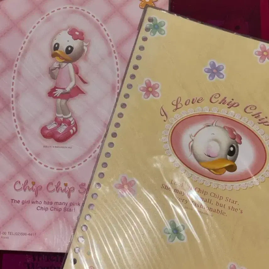 [BUNJANG] Barunson Chip Chip Star Ring Binder Refill (Pink/Yellow) / 고전문구 바른손 칩칩스타 링 바인더 리필 (핑크/옐로우)