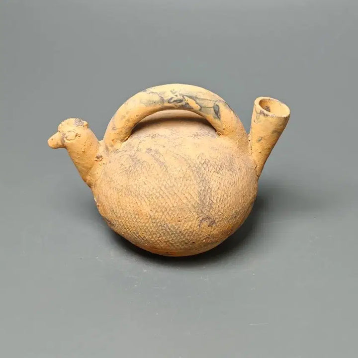 [BUNJANG] Han Dynasty Celadon Ceramic Water Bottle with Rooster Spout / [진품] 출토품 한대 계수형 토기 수병 중국도자기 골동품 고미술품 수집품