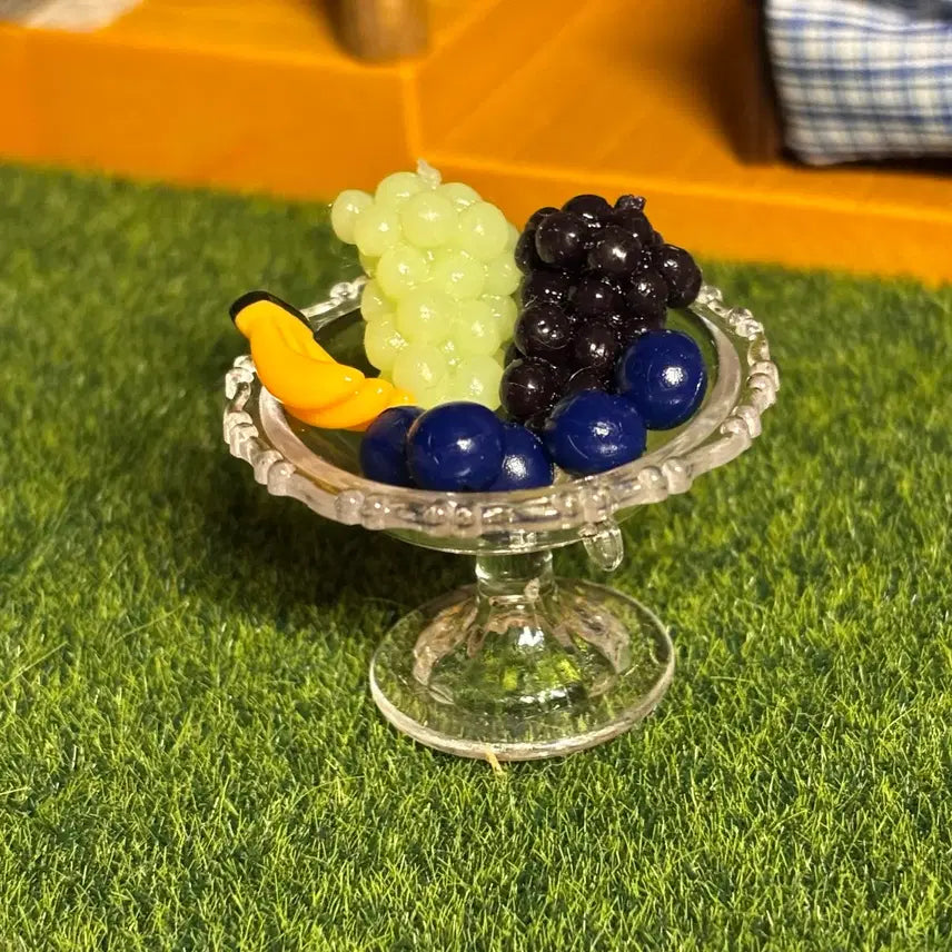 [BUNJANG] Fruit Miniature Set (Grape, Banana, Blueberry) / 미니어처 포도,바나나,블루베리,그릇 세트 판매