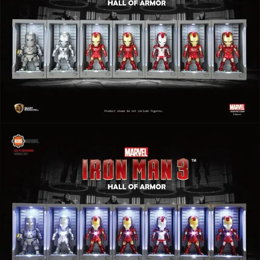 [BUNJANG] Kids Nation Iron Man Hall of Armor 7 Figure Bundle Set / < 최종 가격 인하 > 7종 일괄 아이언맨 키즈네이션 홀오브아머 피규어