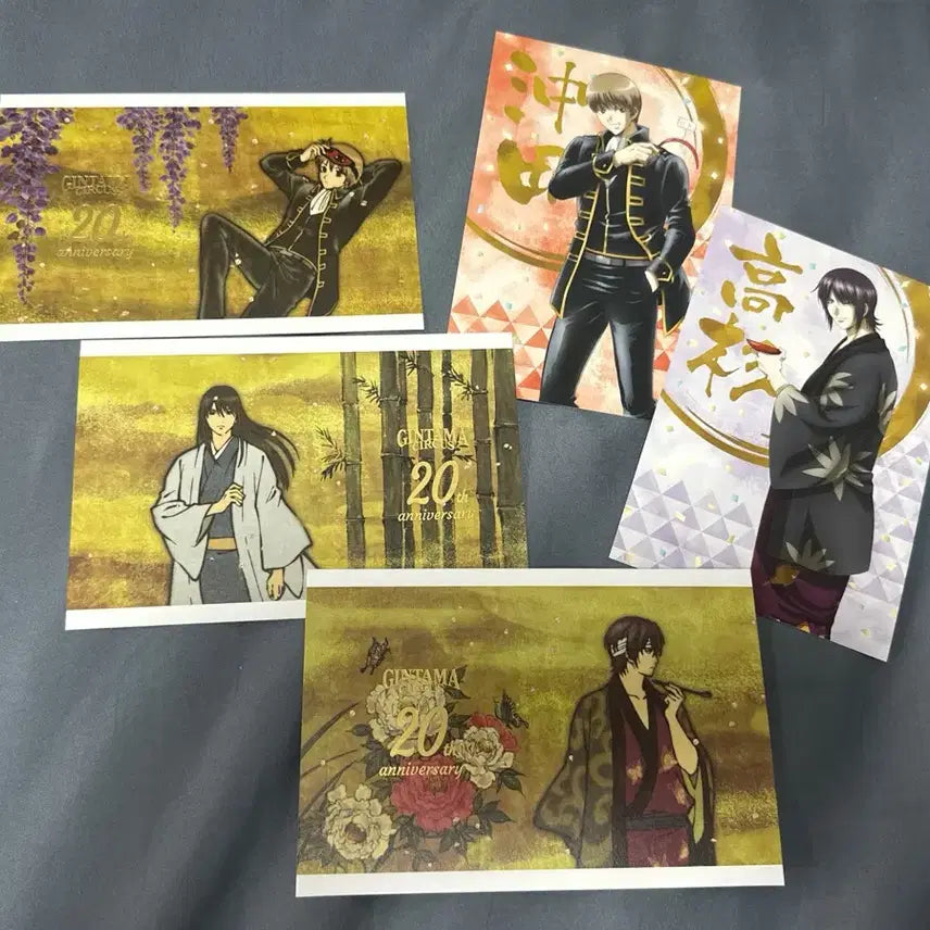 [BUNJANG] Gintama Okita Katsura Takasugi Postcard Bundle Set (5 pcs) / 은혼 소고 카츠라 타카스기 엽서 5매일괄