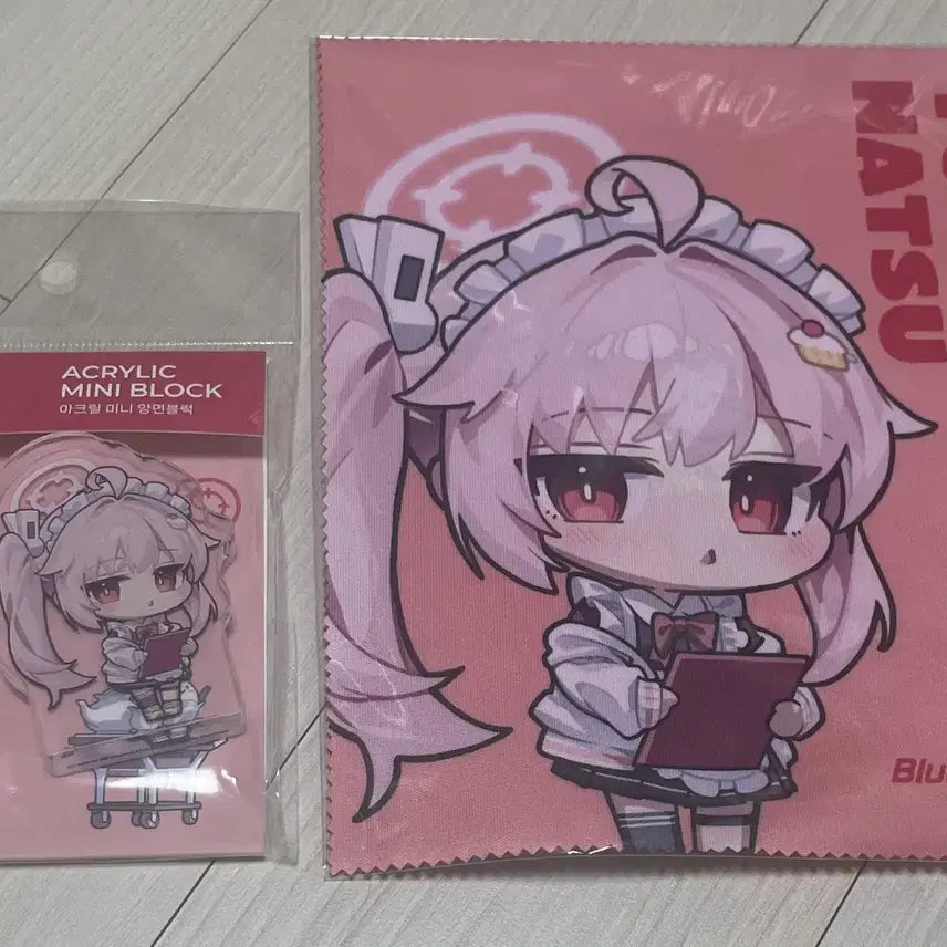 [BUNJANG] Blue Archive After School Dessert Club Acrylic Mini Double-Sided Block/Multi Cleaner (Natsu) / 블루아카이브 방과후 디저트부 아크릴 미니 양면블럭/멀티 클리너 (나츠)