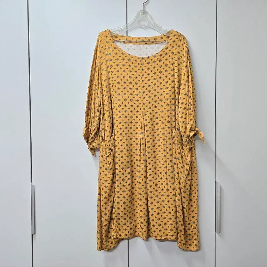 [BUNJANG] Rayon Ribbon Sleeve Maxi Dress / 일본수입.사이즈 큰 레이온 원피스3L