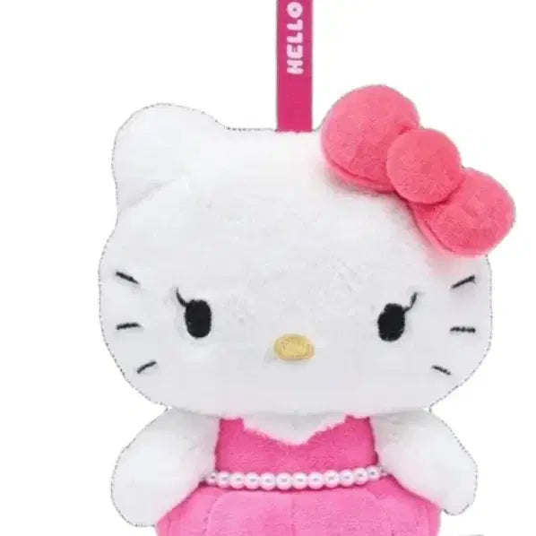 [BUNJANG] Hello Kitty x Jisoo Collaboration Plush Keychain (Red Pink) / 헬로키티 x 지수 인형 키링 (레드핑크)