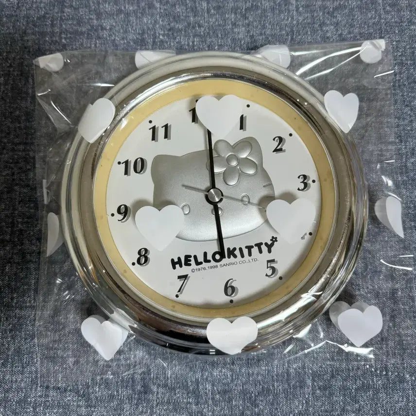 [BUNJANG] Vintage Hello Kitty Silver Wall Clock / 고전 헬로키티 실버 시계 새상품 판매중