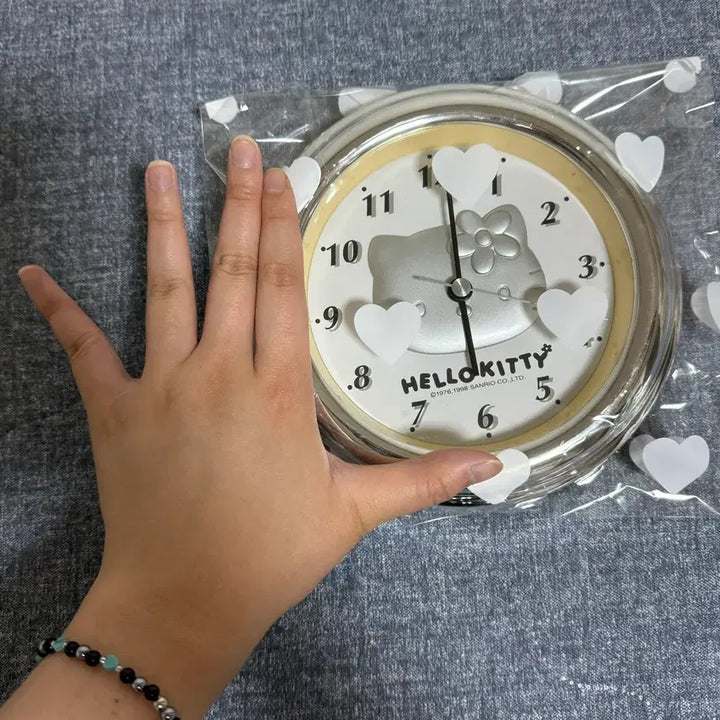 [BUNJANG] Vintage Hello Kitty Silver Wall Clock / 고전 헬로키티 실버 시계 새상품 판매중