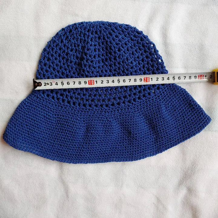 [BUNJANG] Handmade Wire-Brimmed Net Bucket Hat (Navy) / 핸드메이드 와이어챙 그물 버킷햇 (네이비)