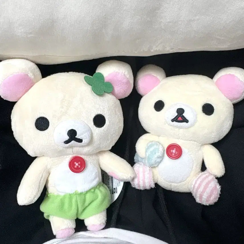 [BUNJANG] Rilakkuma "Lucky Clover" Sleep Socks &amp; Plush Set / 코리락쿠마 네잎클로버 수면양말 인형 세트