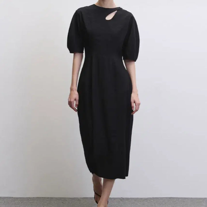 [BUNJANG] Hae By Hae Kim Balloon Sleeve Dress - Black / 해바이해킴 벌룬 슬리브 드레스_블랙