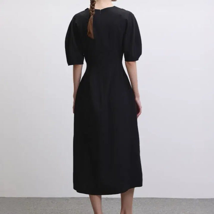 [BUNJANG] Hae By Hae Kim Balloon Sleeve Dress - Black / 해바이해킴 벌룬 슬리브 드레스_블랙