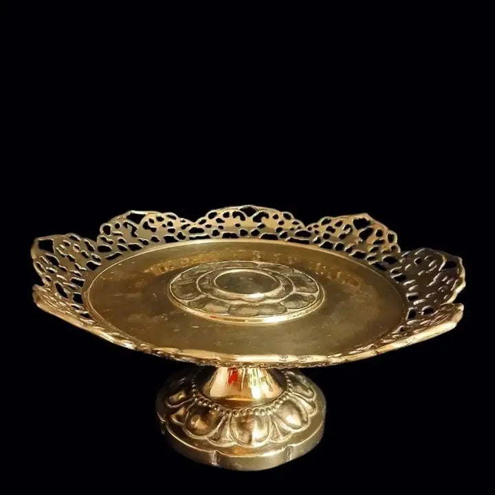 [BUNJANG] Vintage Brass Pedestal Cake Stand Plate / 빈티지 황동(Brass) 페데스탈 접시