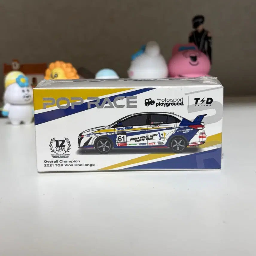 [BUNJANG] Pop Race 2021 TGR Vios Challenge 1:64 Scale Diecast Model / 1:64 팝레이스 2021 TGR Vios Challenge 다이캐스트